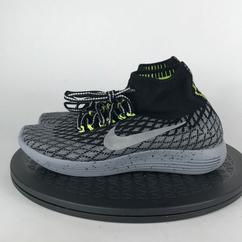 Nike LunarEpic Flyknit Shield H20 Black Running Shoes 849665-001 Womens Size 6.5 - Picture 8 of 12